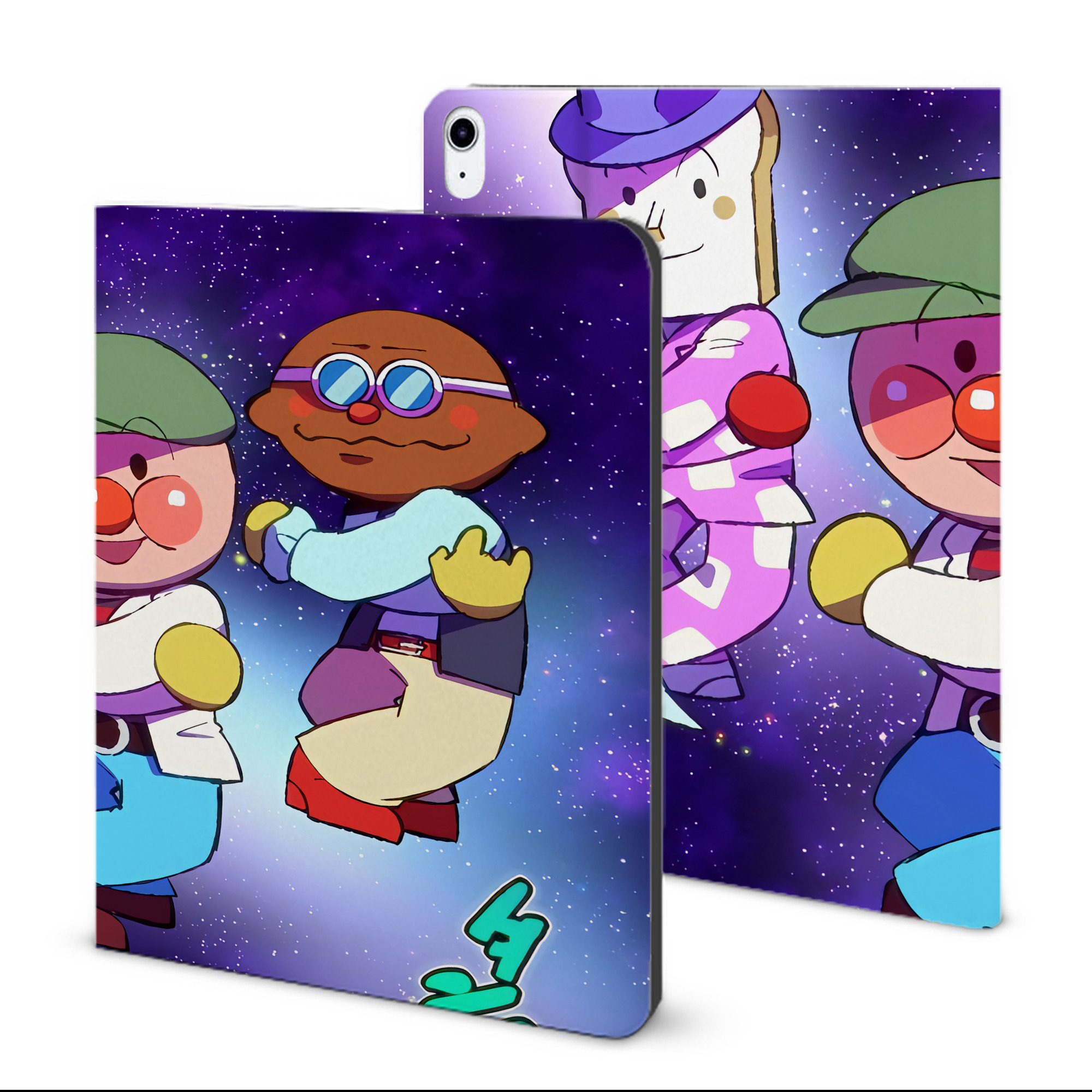 （画像用） アンパンマン Anpanman IPad ケース ブック型 PUレザー TPU 耐衝撃 軽量 薄型 ペン収納なし 全面保護 IPad 各モデル対応